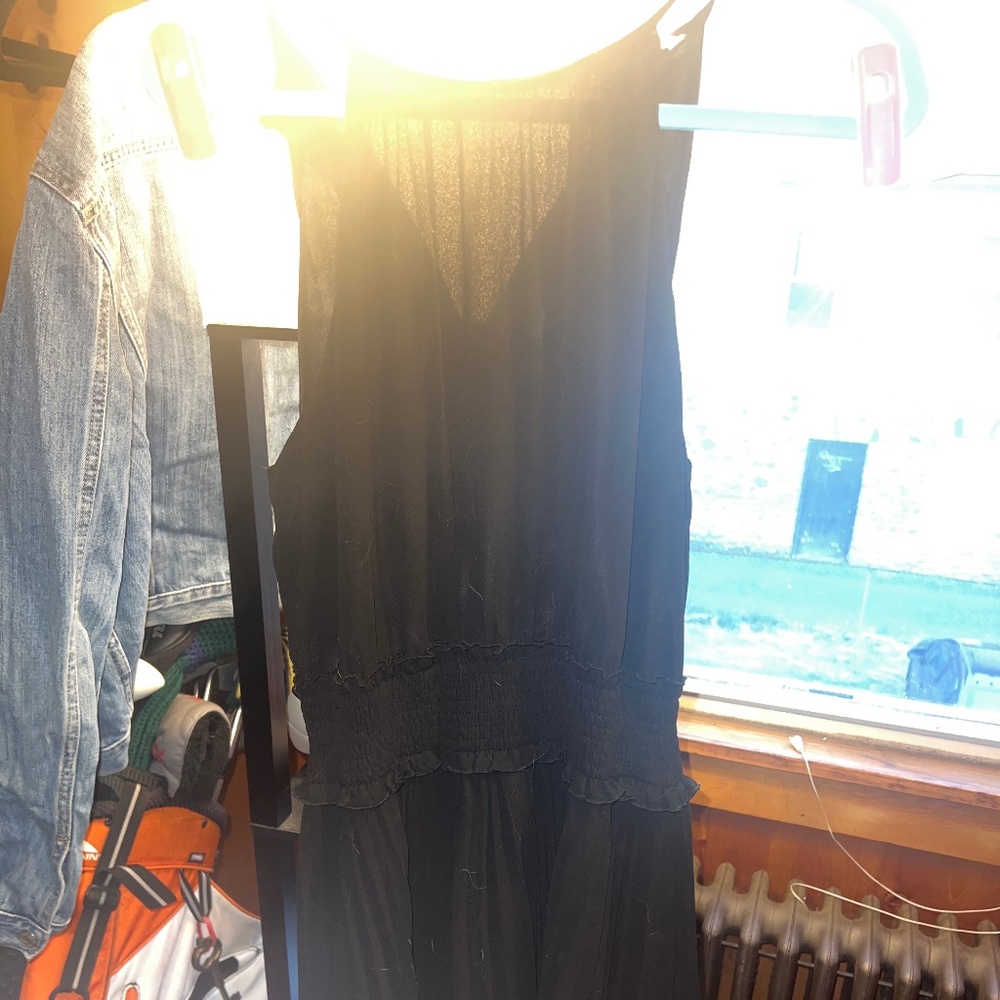 Black formal mini dress